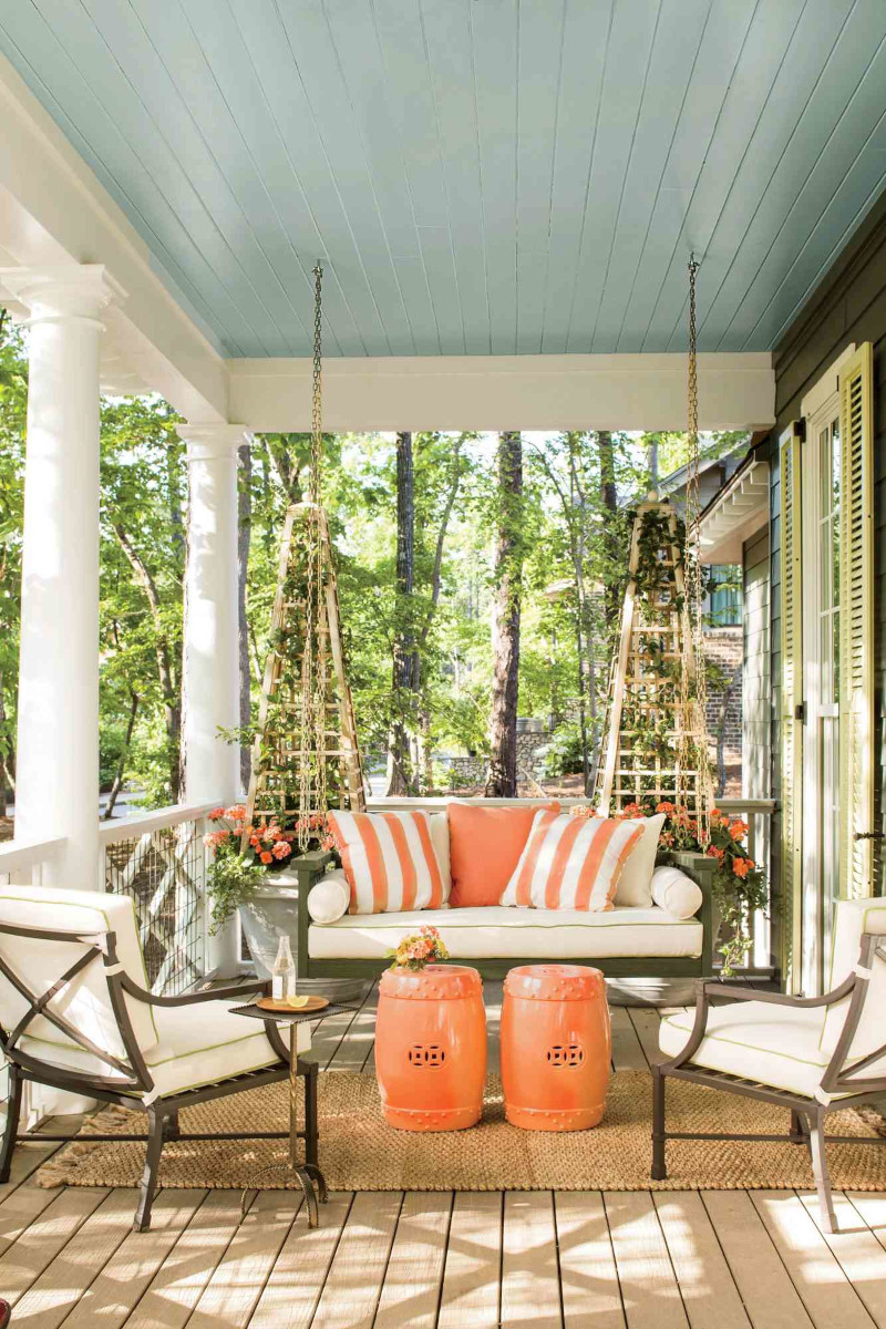 painting your porch ceiling blue home remodeling