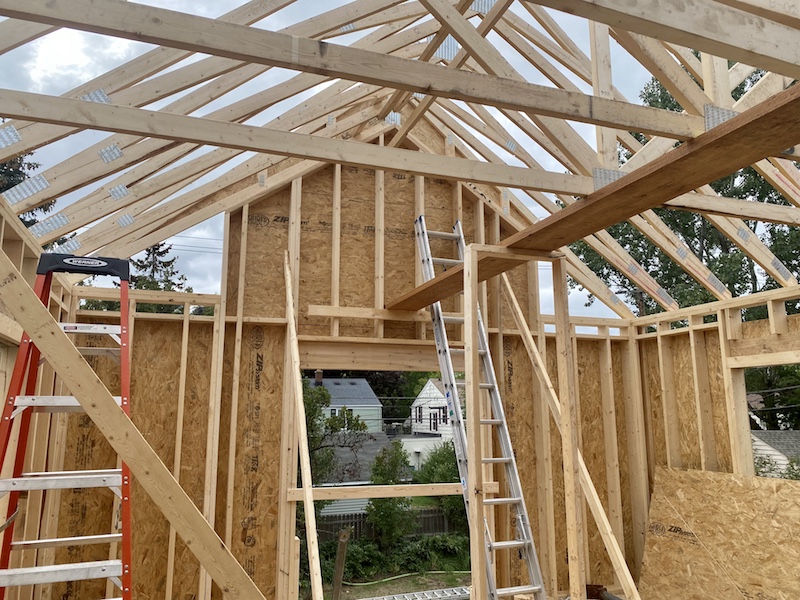 Trussed Roof Built by Whitefish Bay Home Remodelers