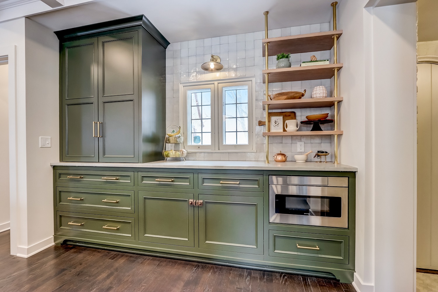 Drawer Microwave in Remodeled Whitefish Bay Home