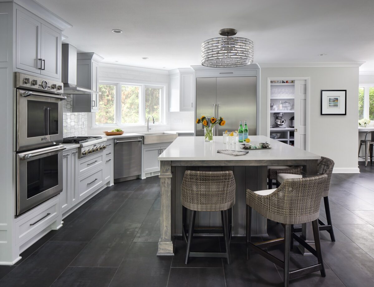 Whitefish Bay Remodeled Kitchen with Double Oven