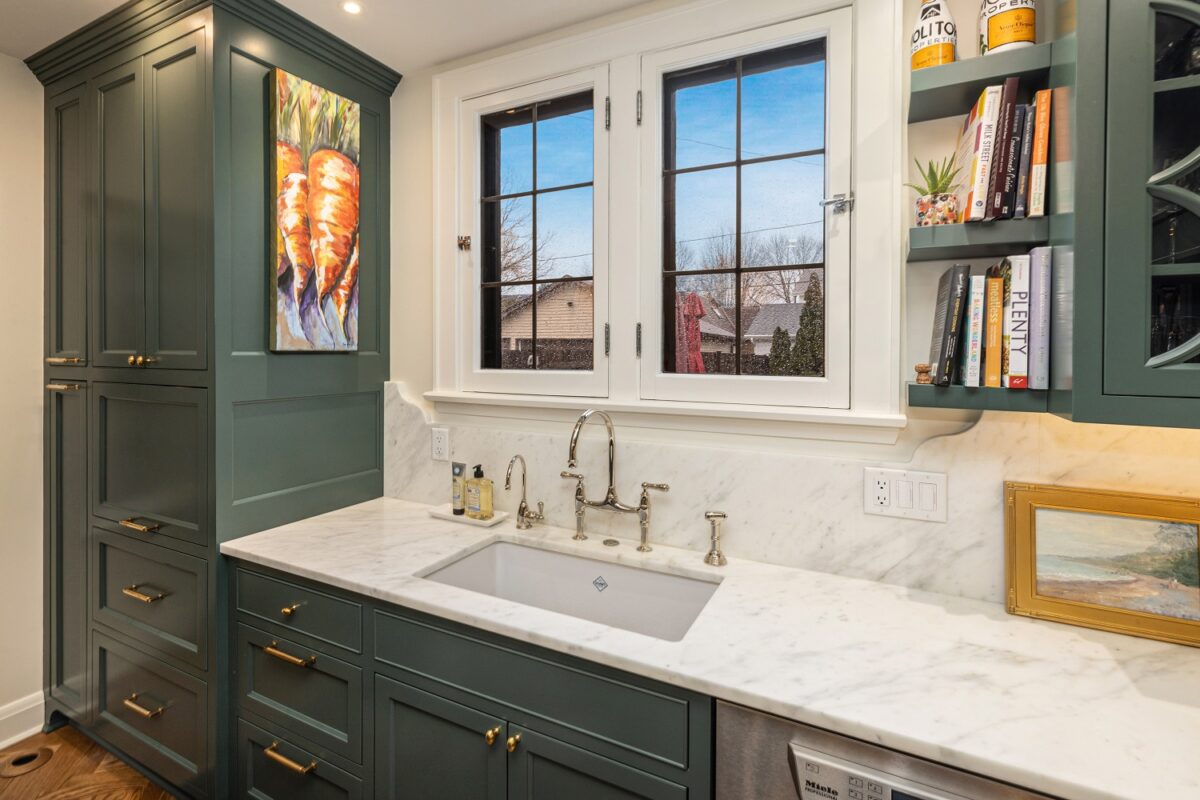 Marble Countertops in Remodeled Kitchen