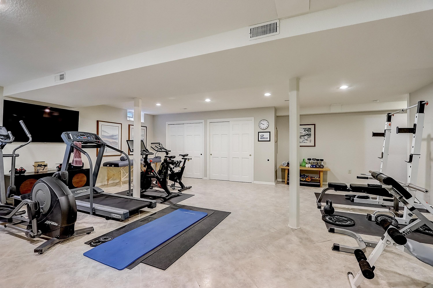 Basement Home Gym Renovation Milwaukee