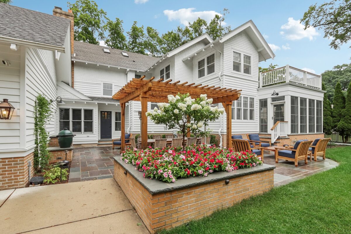 Wooden Pergola for Whitefish Bay Whole Home Remodel