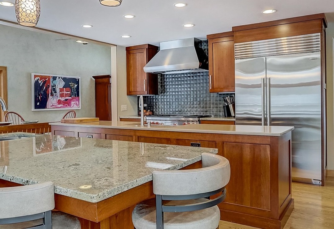 Double Wide Refrigerator in Wisconsin Kitchen Remodel