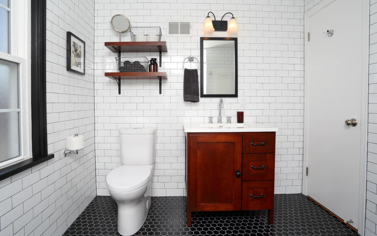 One-Piece Toilet for Remodeled Bathroom