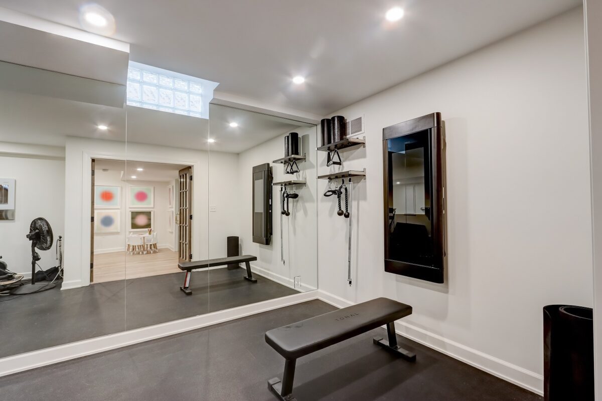 Remodeled Fitness Room in Whitefish Bay, WI