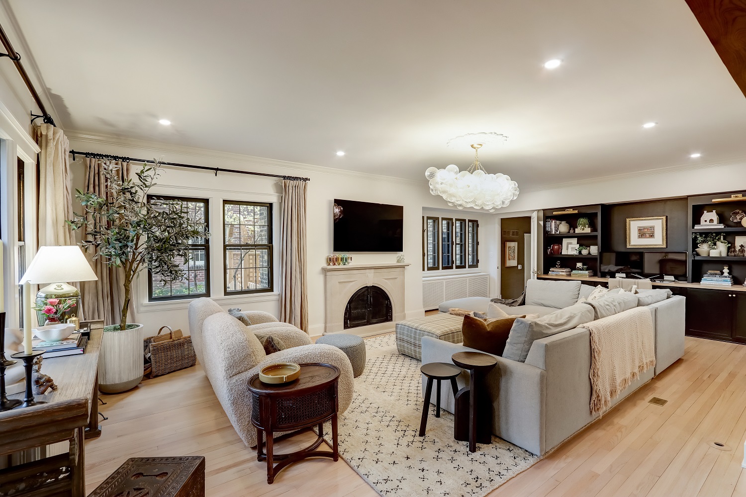 Contemporary Fireplace in Milwaukee Home Remodel