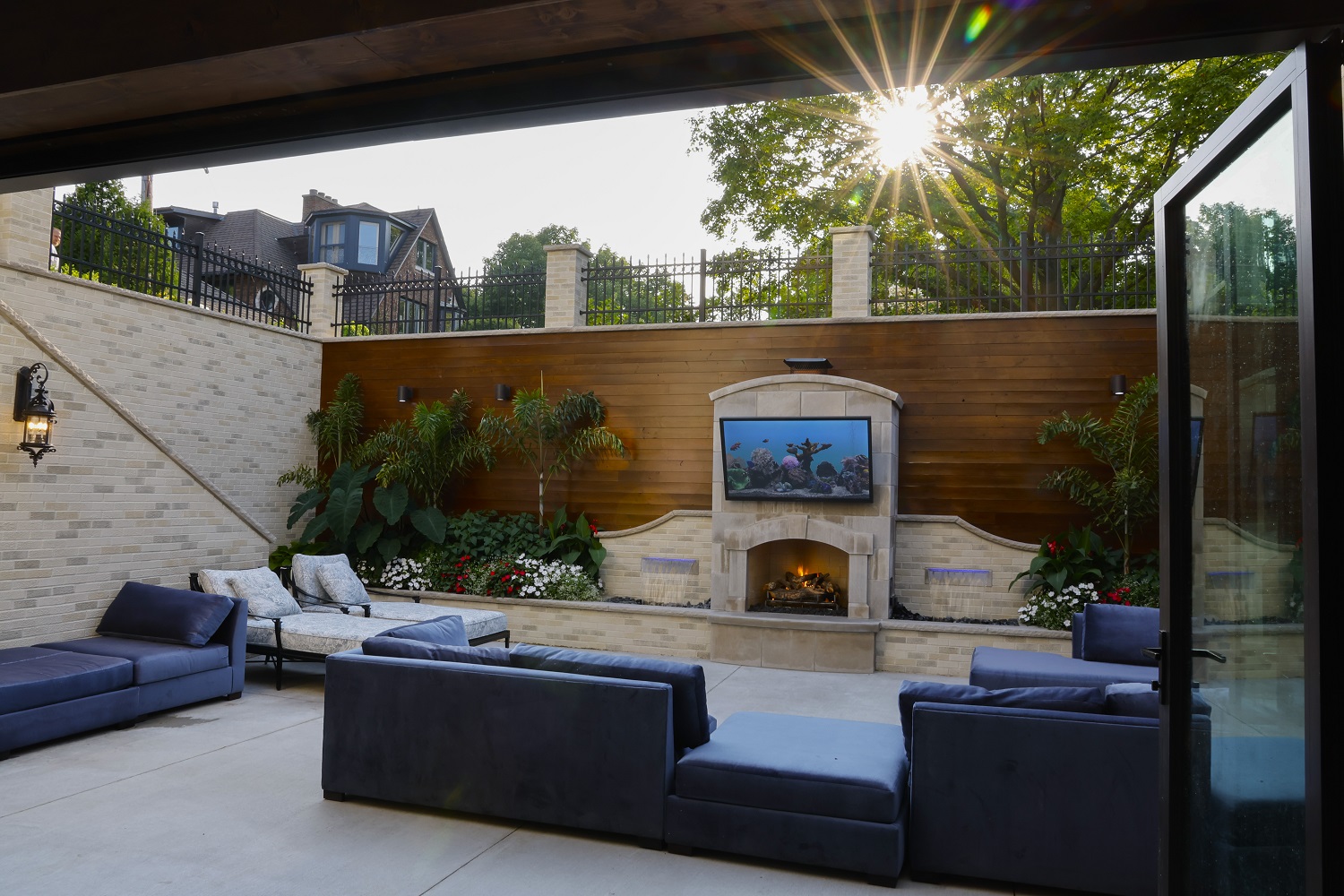 Patio Fireplace Whitefish Bay, WI Renovation