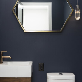 Powder room just off the garage. Remodeled Bathroom in Milwaukee Home