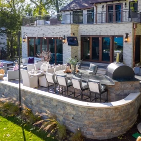 Shore Drive 7 Outdoor Fire Pit and Dining Area Remodel in Milwaukee