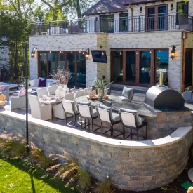 Shore Drive 7 Outdoor Fire Pit and Dining Area Remodel in Milwaukee