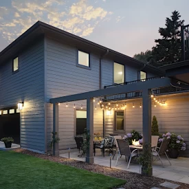 This ambitious whole-home remodel in Whitefish Bay included a gym addition for a basketball court.