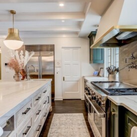 A stunning kitchen layout with a top-of-the-line range Kitchen Redesign Milwaukee