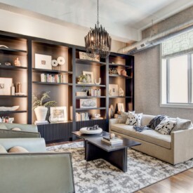 Water Street 5 Living Room with Custom Built-In Milwaukee