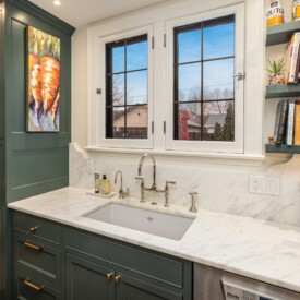 Molitor 30 Marble Countertops in Remodeled Kitchen